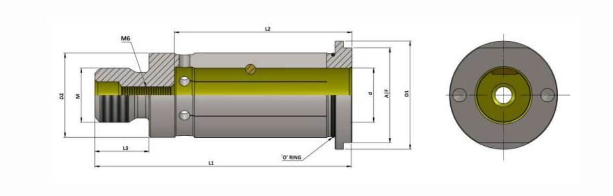 RS1.0'' X 5/8'' Reduction Sleeve Non Pull Out for Hydraulic Expansion Chuck